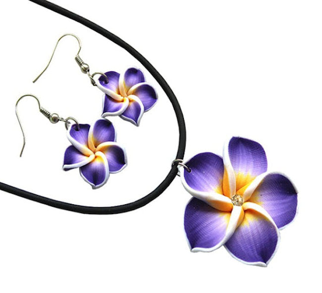 jewelry set polymer clay flower