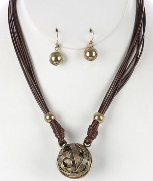 jewelry set woven wire ball