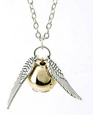 Harry Potter Angel Wing Golden Snitch Pendant Necklace