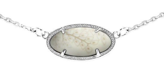 polymer clay inlay necklace