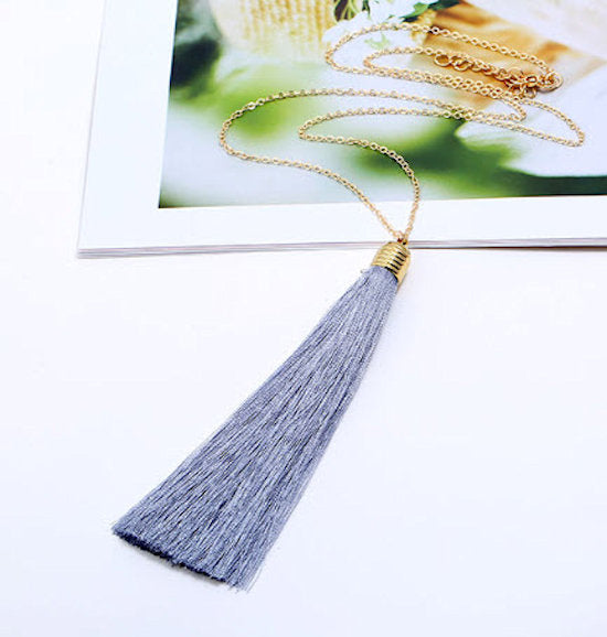 necklace long tassel