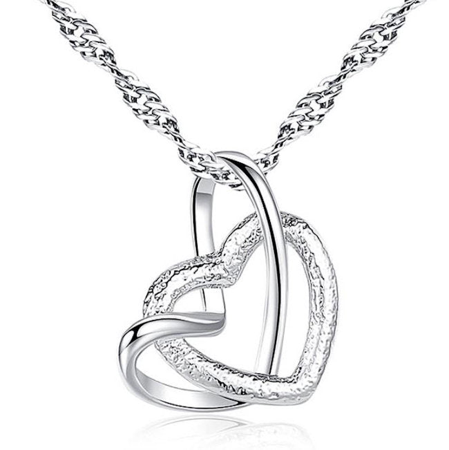 necklace interlocking hearts