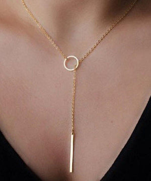 necklace lariat bar and circle