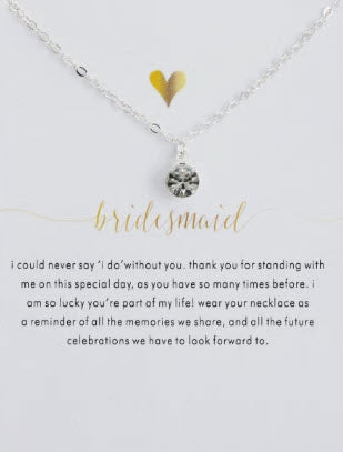necklace bridesmaid