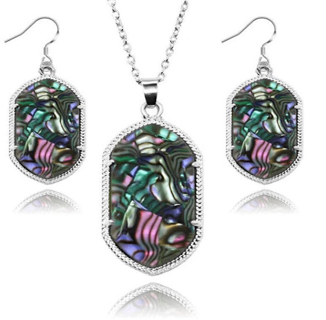 jewelry set geometry green