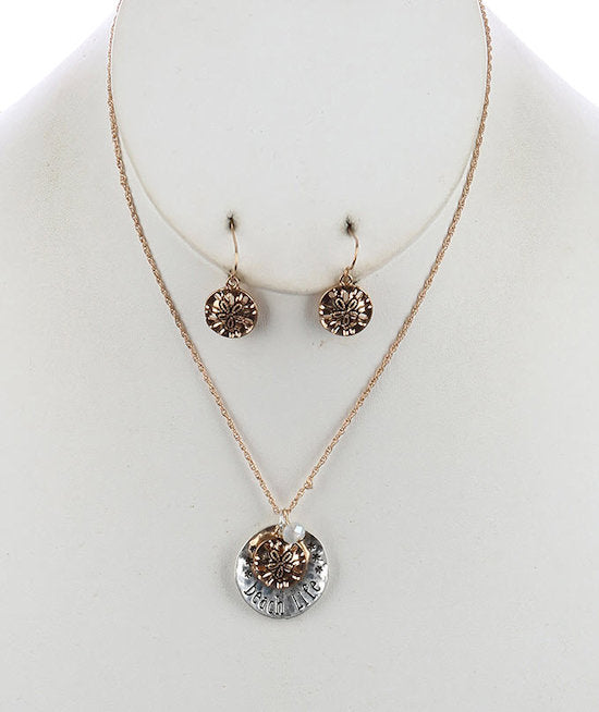 Beach Life Necklace and Earrings