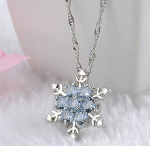 Necklace snowflake cubic zirconia pendant 