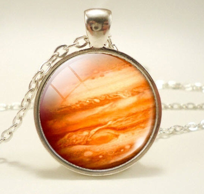 necklace orange moon