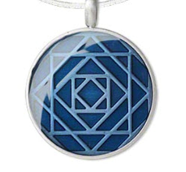 pendant multi square blue