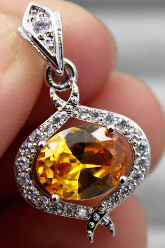 pendant oval yellow