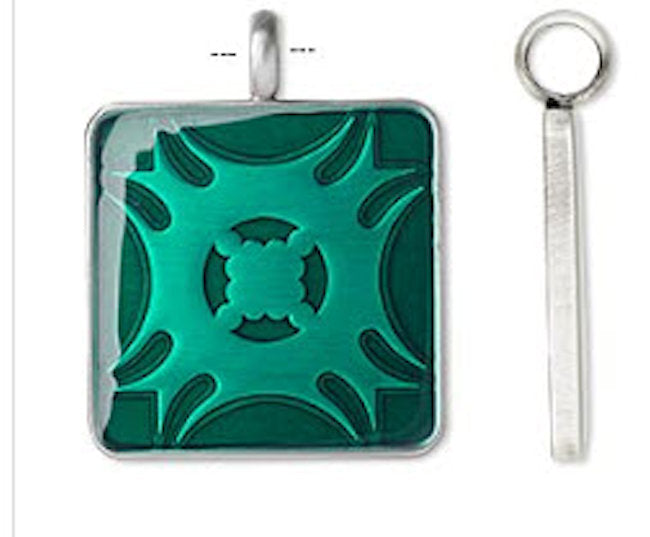 pendant square green