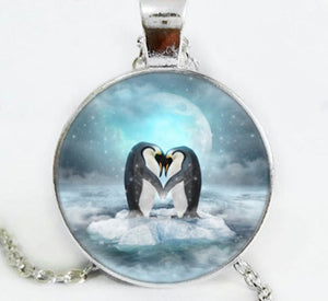 necklace penguins in love