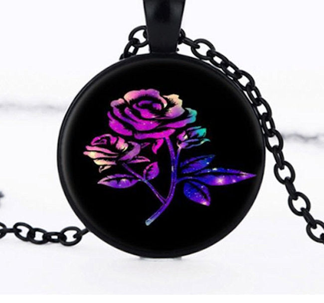 necklace rose flower