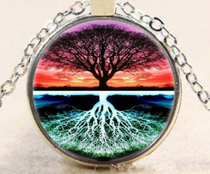 As above, so below - tree of life photo necklace