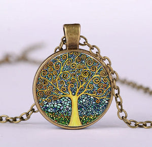 Tree of life photo necklace