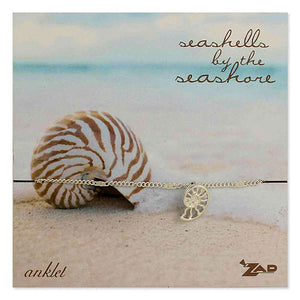 Nautilus Shell Charm Anklet