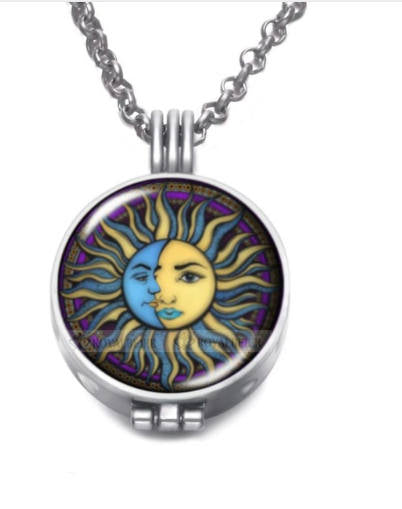 Sun-Moon Aromatherapy Necklace
