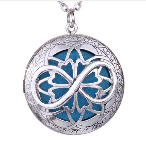 Aromatherapy Necklace with 3-D Infinity 
