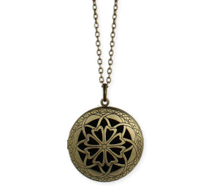 Essential Oil Diffuser Necklace - Burnished Gold