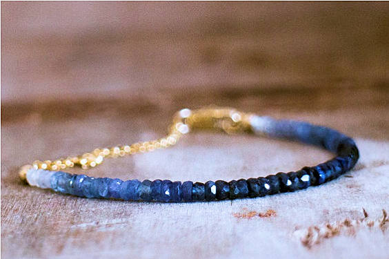 Ombre Style Sapphire Bracelet