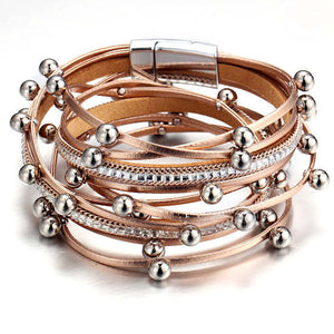 Leather Multi-layer Wrap Bracelet