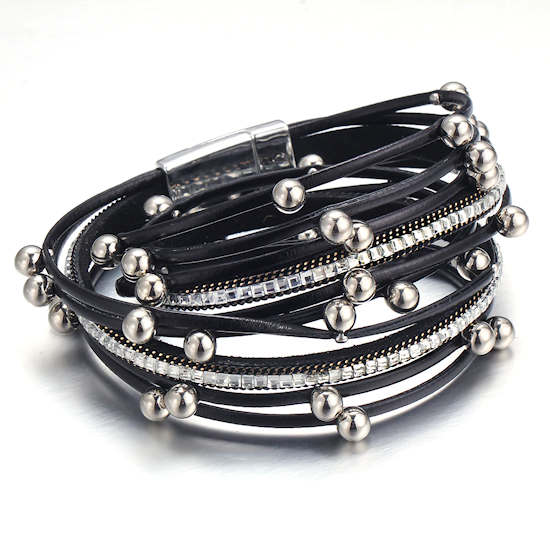 Leather Multi-layer Wrap Bracelet