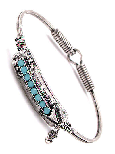 Bracelet Arrow with Turquoise Beads
