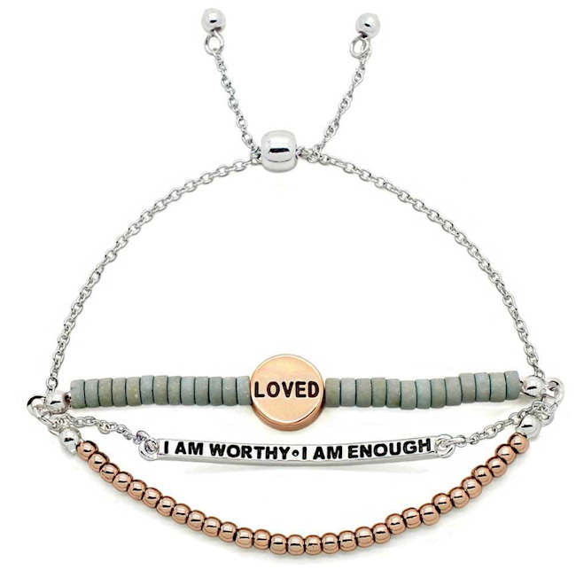 Inspirational Bracelet - Loved - I am Worthy - I am Enough