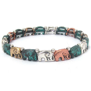 Elephant Link Stretch Bracelet