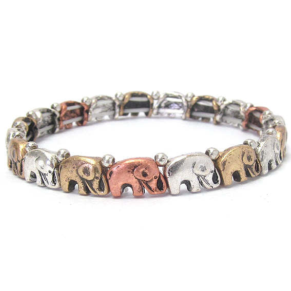 Elephant Link Stretch Bracelet
