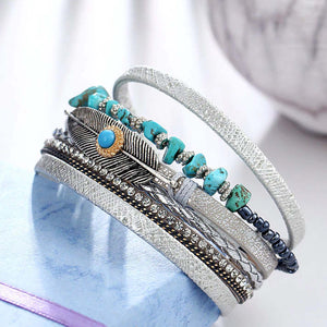 Feather Turquoise Barcelet