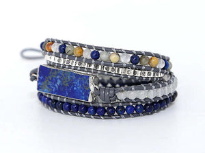 wrap Bracelet with Lapis Lazuli