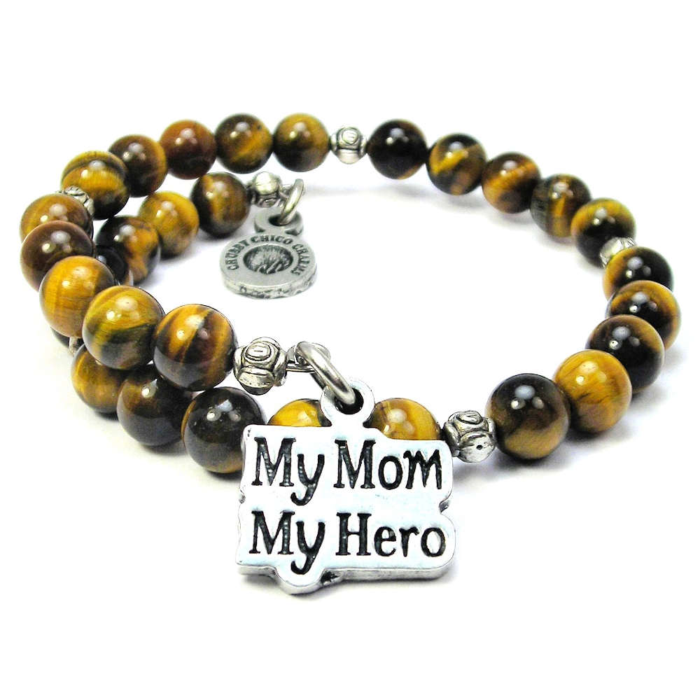 My Mom My Hero Tiger's Eye Bracelet