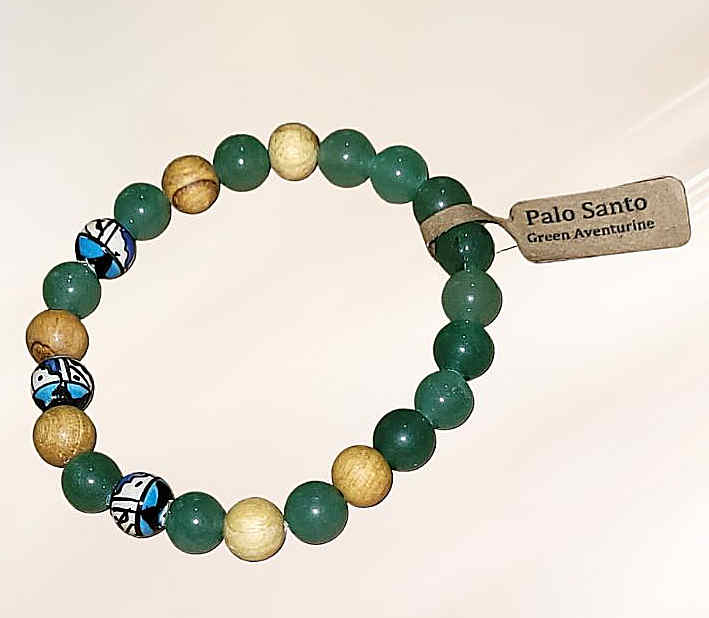 palo santo and green aventurine bracelet