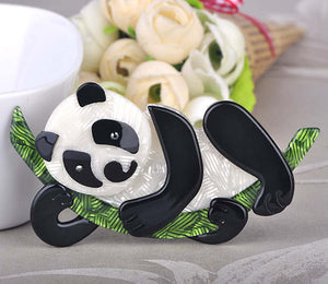 Acrylic Panda Brooch Handmade Pin