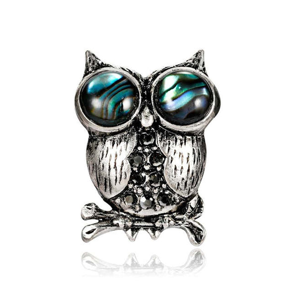 Big-eyed Owl Brooch - Magnolia Mountain Jewelry