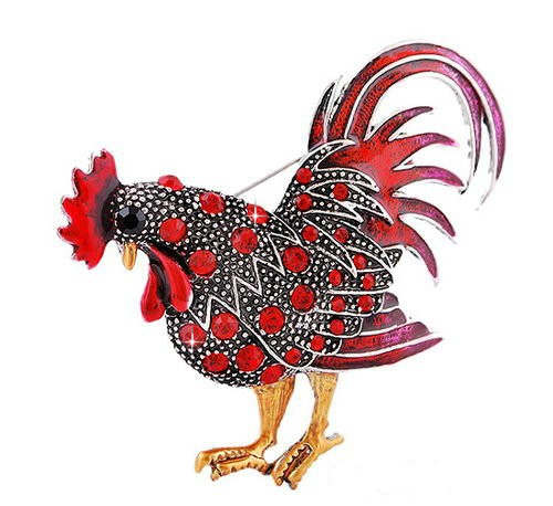 Rooster Brooch 