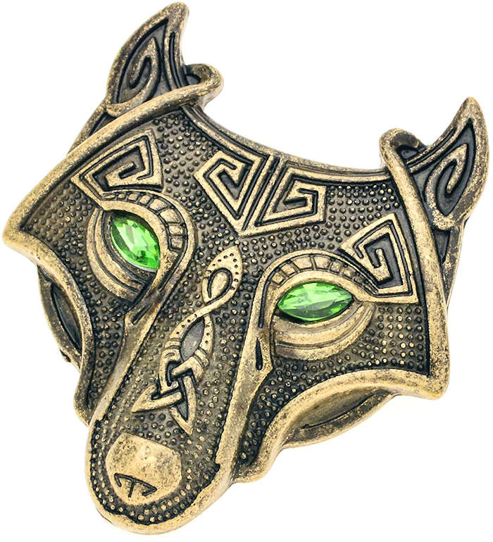 Wolf Head Viking Pin