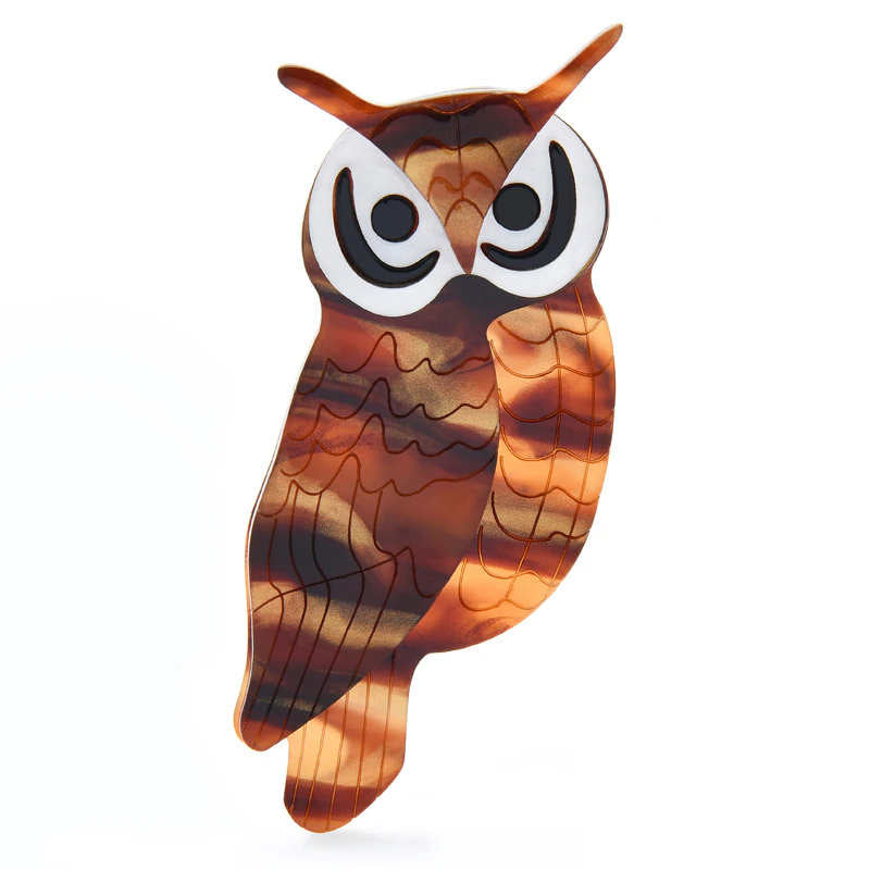 Acrylic Owl Brooch