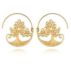 stylilized Tree of life earrings