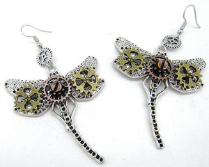 Dragonfly Earrings - Steampunk Style