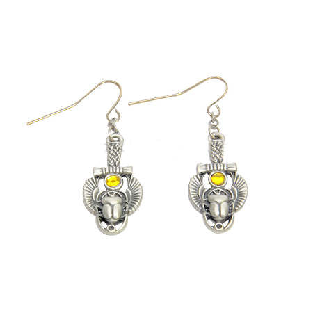 Egyptian Scarab Earrings