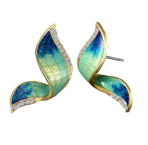 earrings blue green