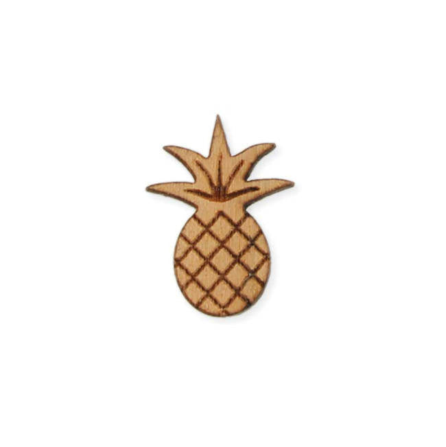 Pineapple Post Earrings - Lasercut Wood