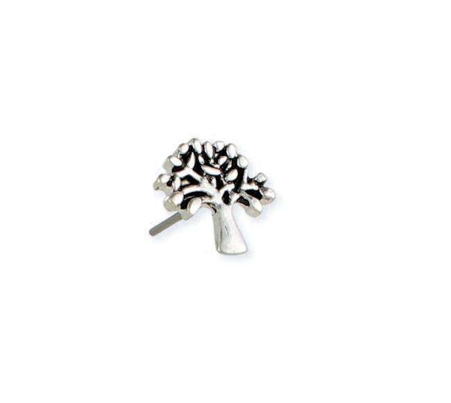 Silver Tree Post Earring