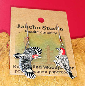 Red-Bellied Woodpecker Earrings