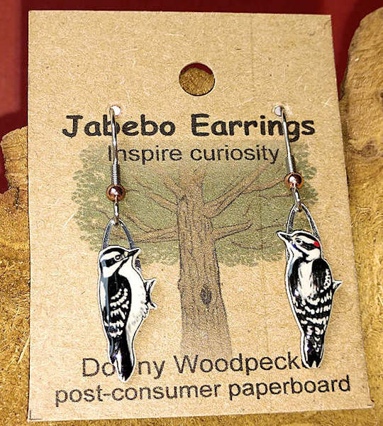 Downy Woodpecker Earrings
