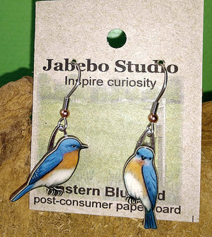 Eco-Friendly Bluebird earrings