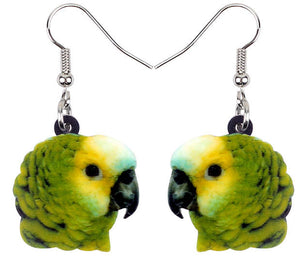 Yellow-headed Parrot Bird Earrings