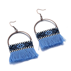 Blue Tassel earrings